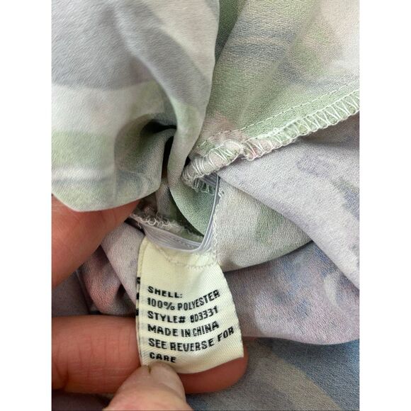 Her Bottari Shirt Dress Large Multicolor Patchwork Long Sleeve Button Front Mini - Picture 14 of 15